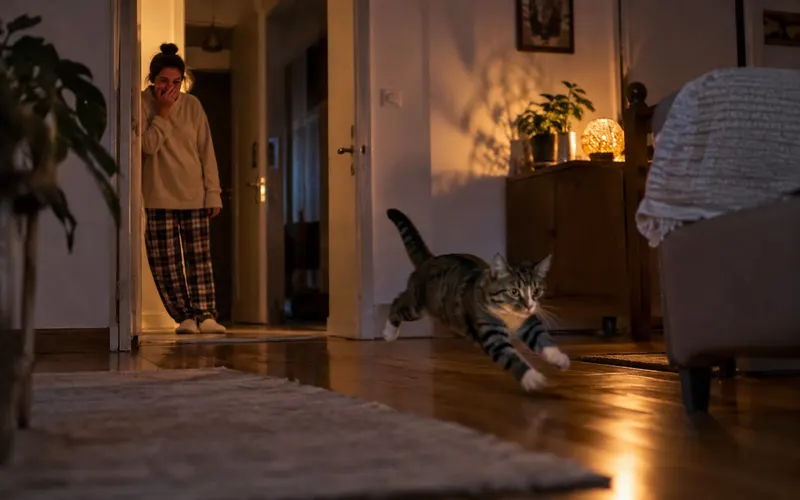 Kedilerin gece koşuşturması sizi de şaşırtıyor mu?